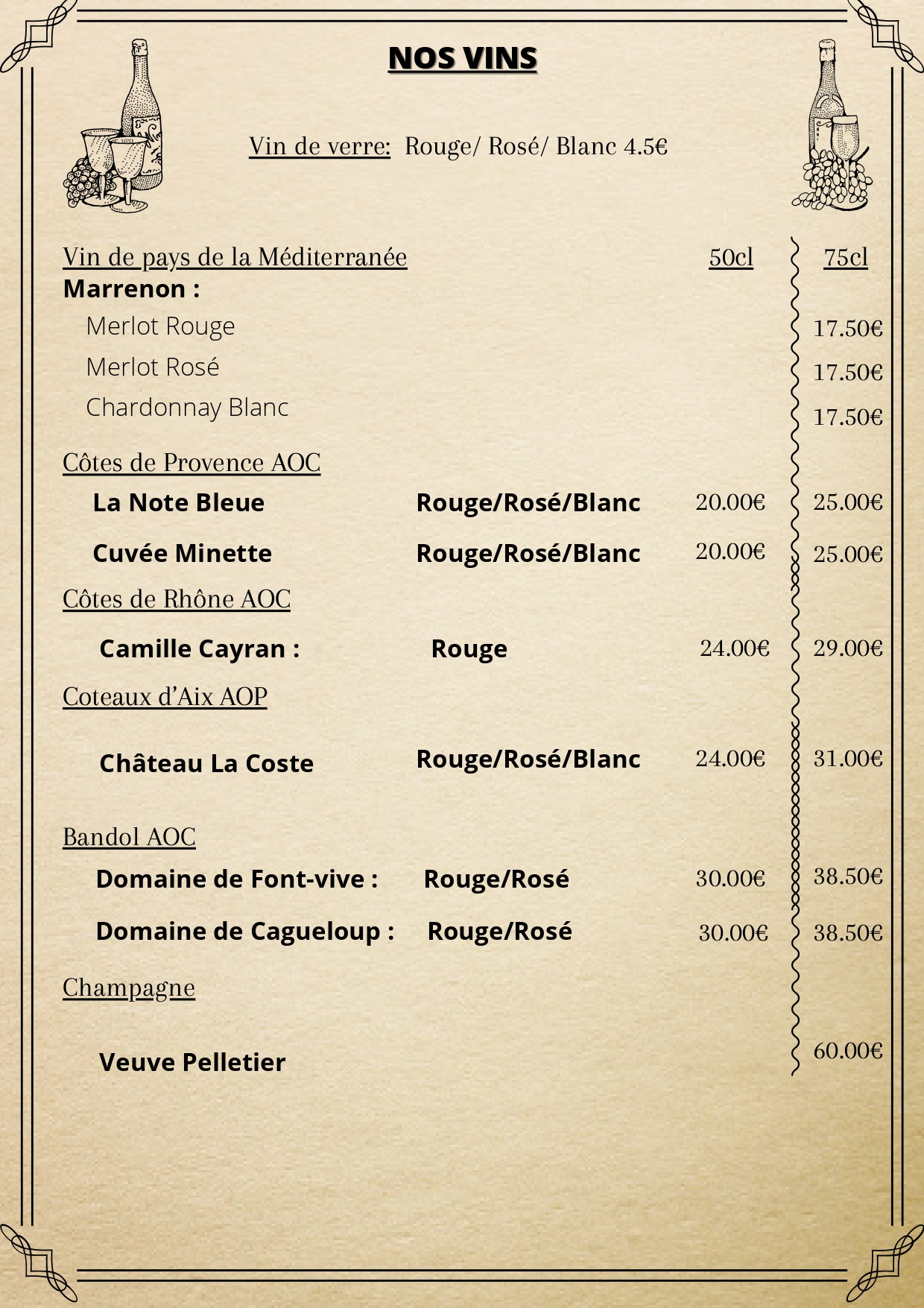 Menu restaurant page 10