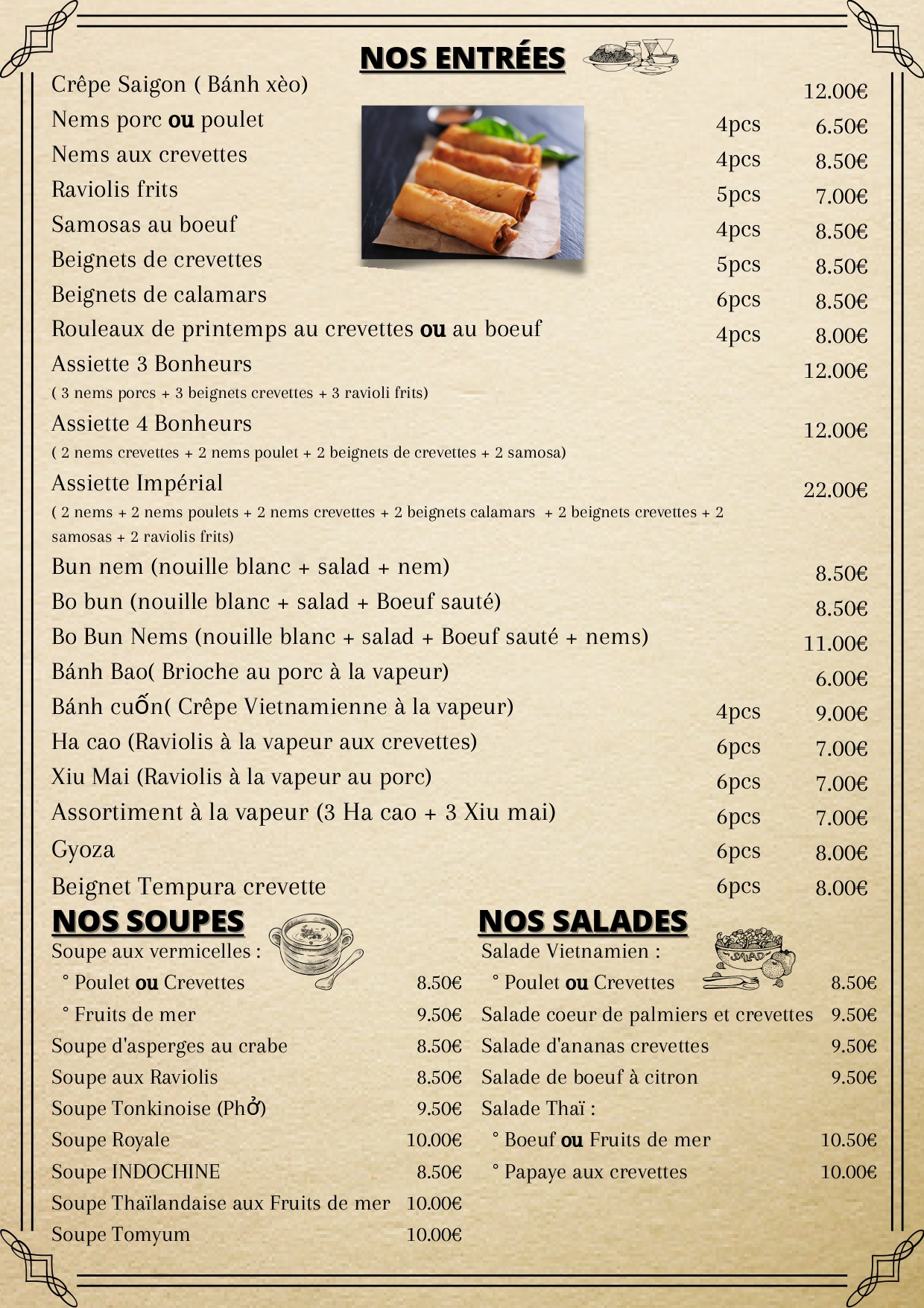 Menu restaurant page 3