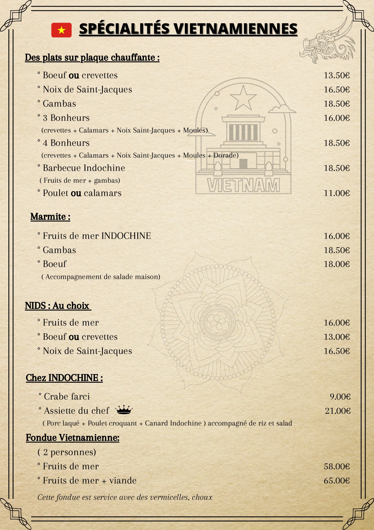 Menu restaurant page 4