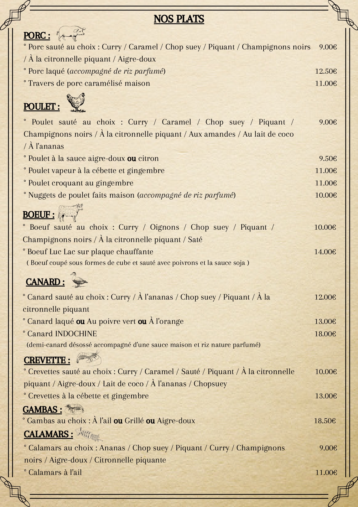 Menu restaurant page 6