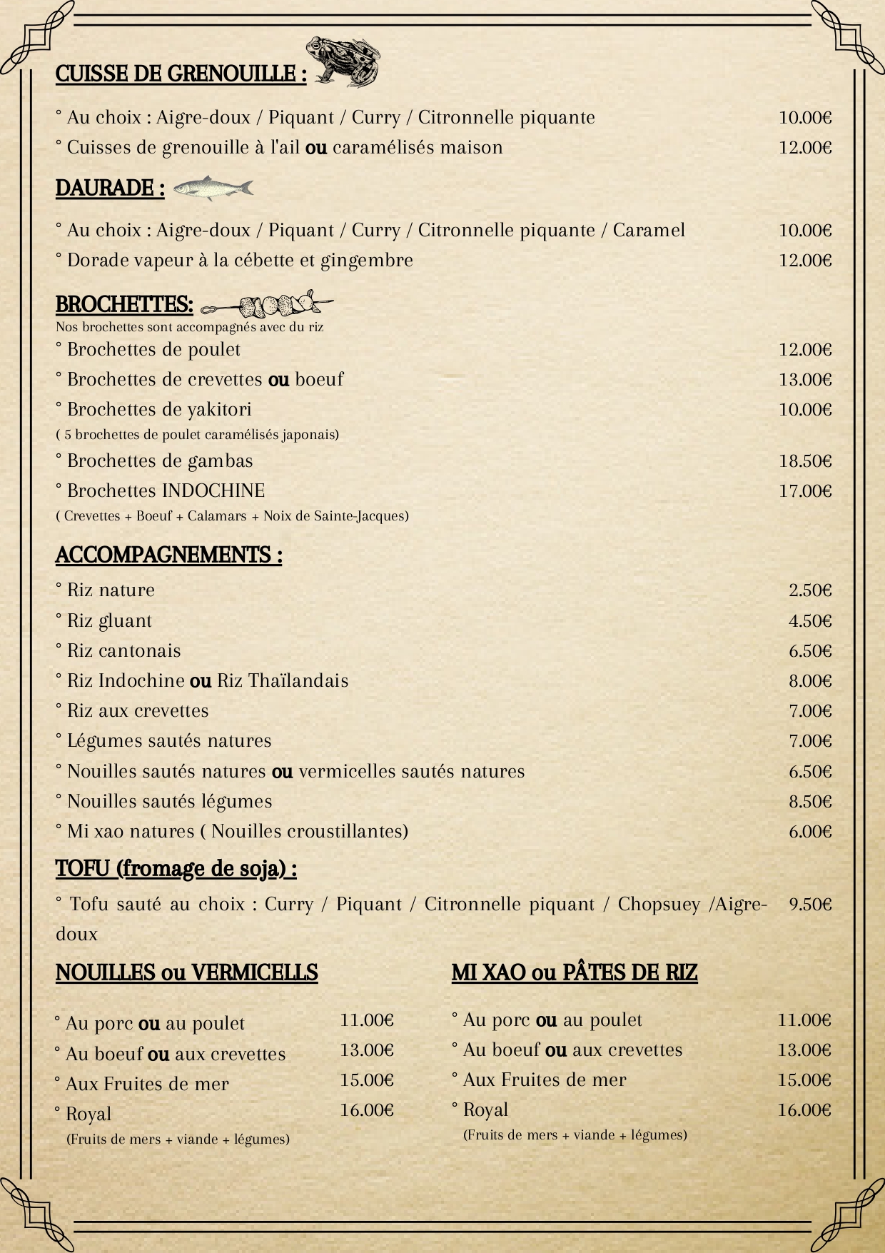 Menu restaurant page 7