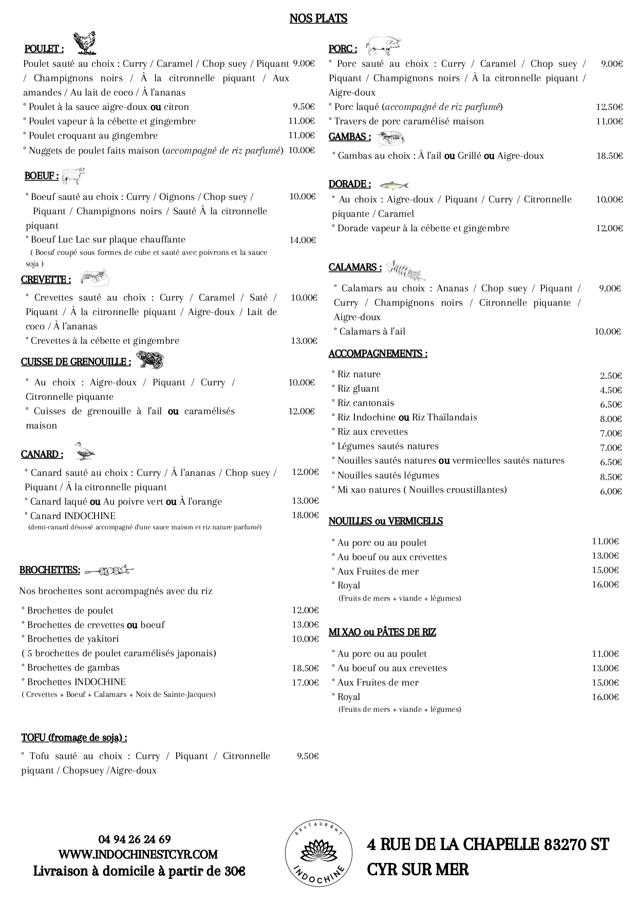 Menu a emporter page 2